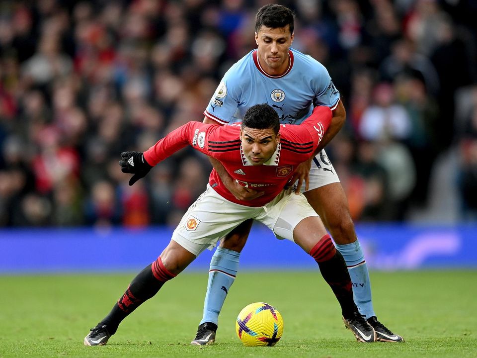 Rodri được kỳ vọng ghi bàn vào lưới Man Utd. Ảnh: AFP