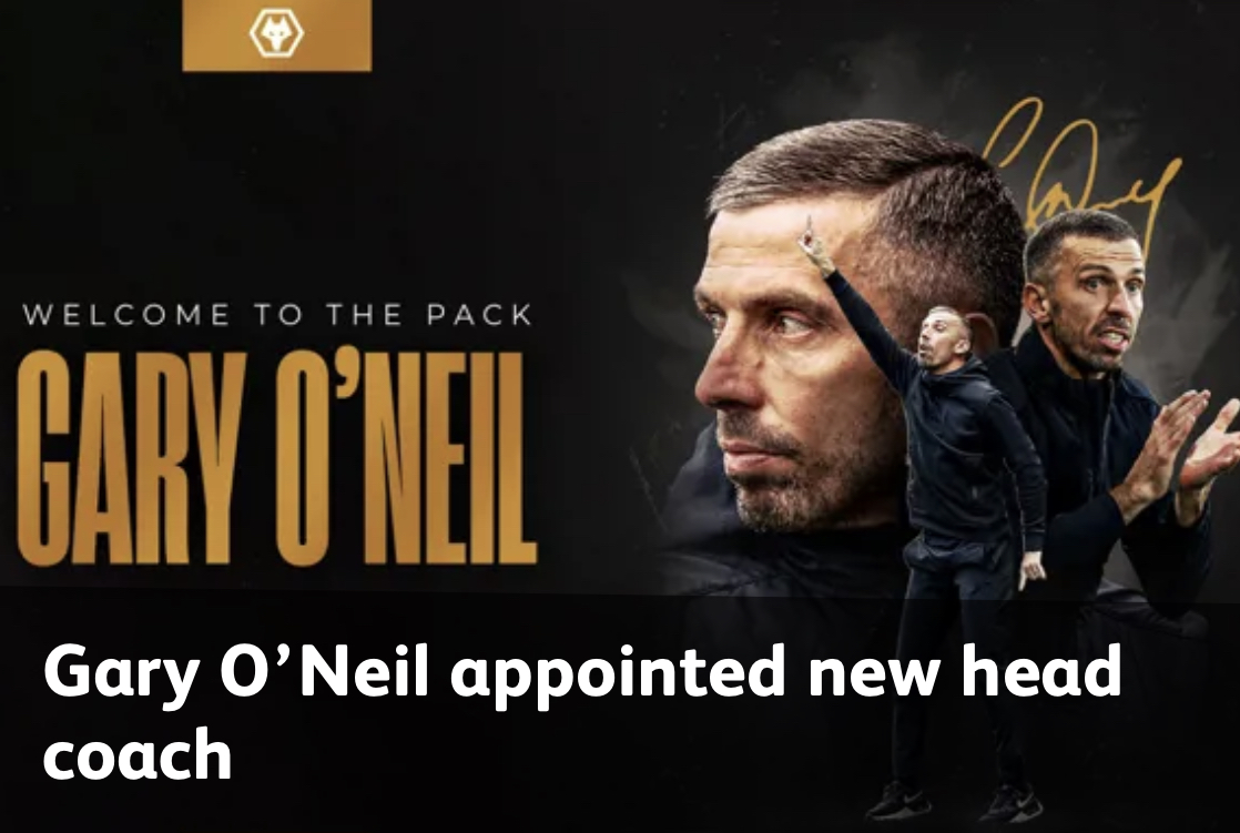 Official, confirmed. Gary O’Neil has been appointed as Wolves manager - Bóng Đá